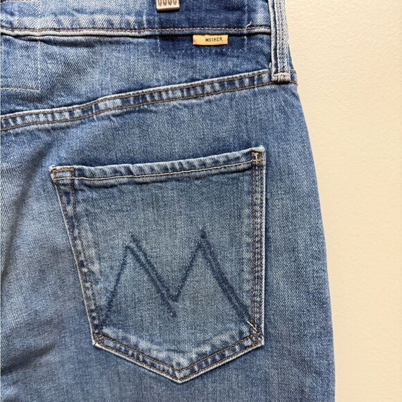NWT Mother Superior The Dodge Flood Cuff Denim Jean in Toil and Trouble Size 30 - Picture 6 of 9
